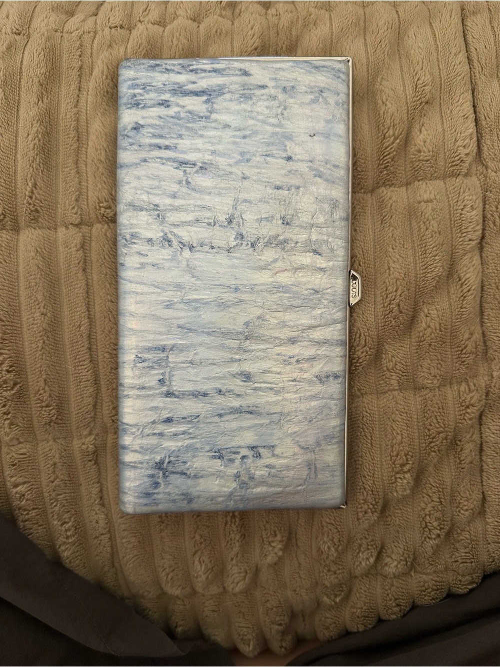 Light Blue Marble Clutch Wallet